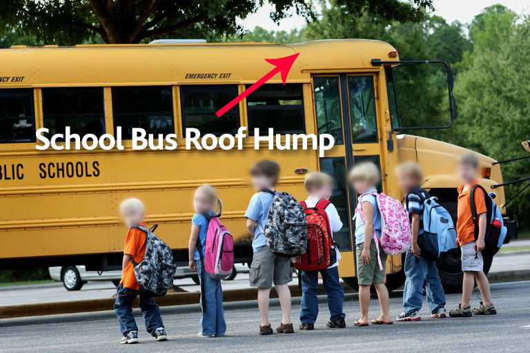School bus roof hump